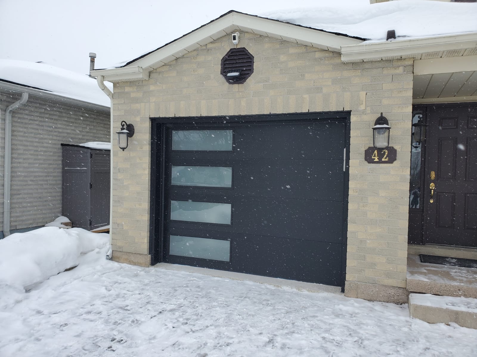 Modern Garage Doors with Frosted Windows