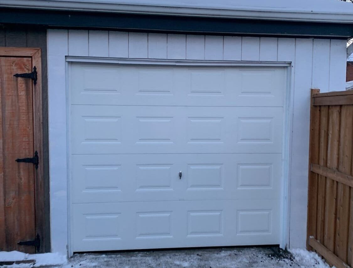 White Short Panel Garage Door
