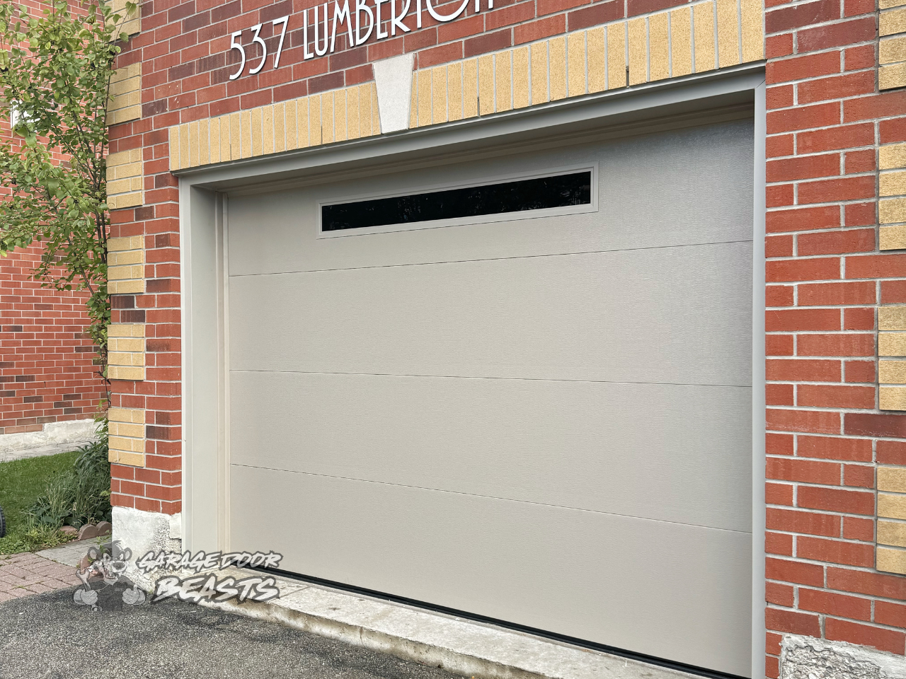 Garage Door Sandstone with Flush Panels