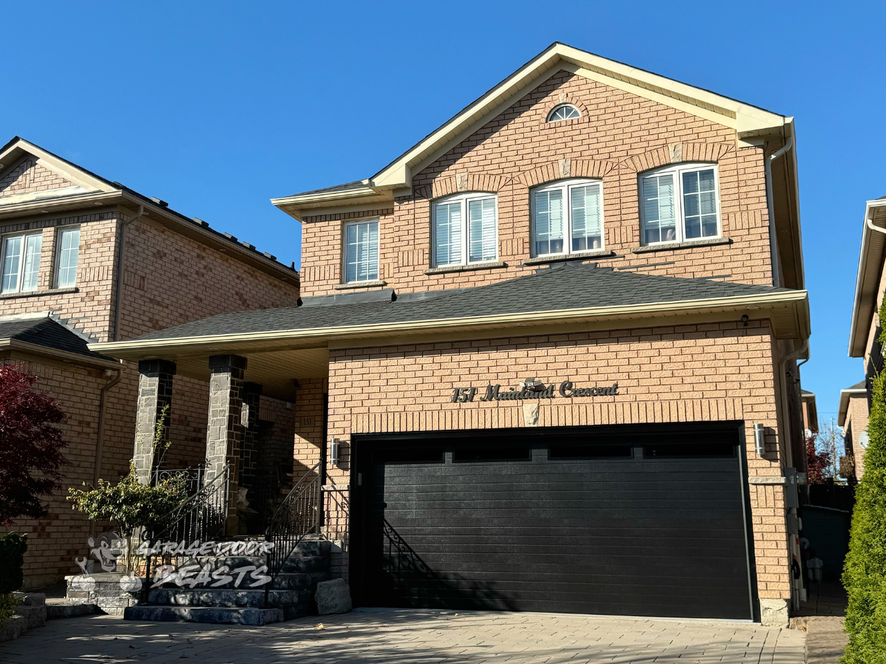 Modern Groove Style Garage Door Installation in Vaughan