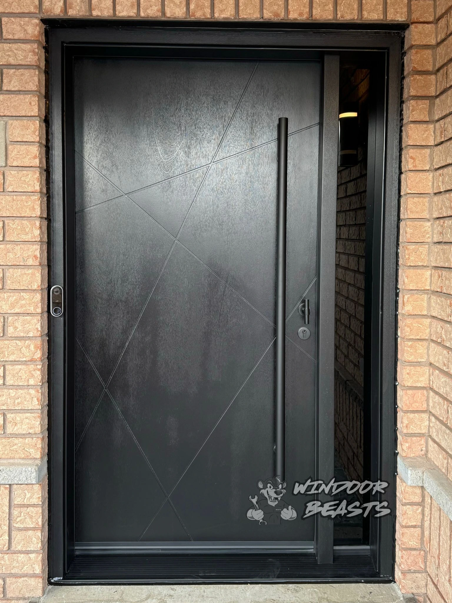 Black Fibreglass Entry Door