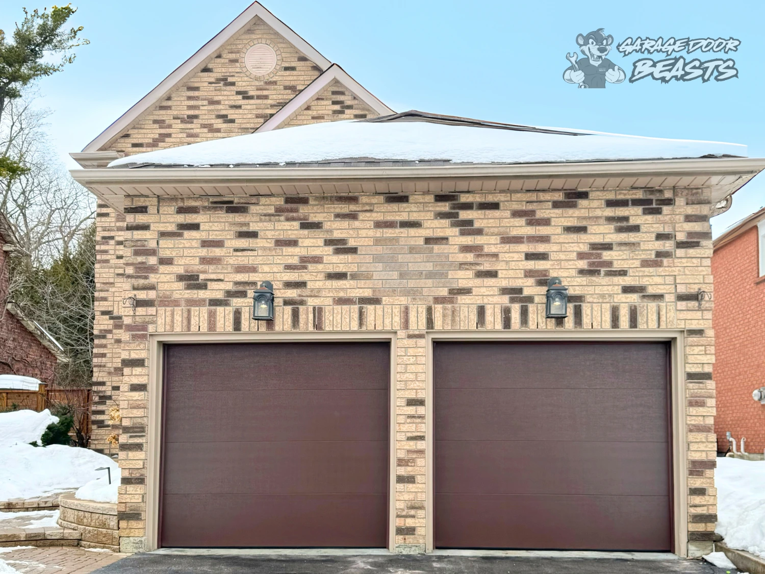 Garage Door Beasts - Chocolate Brown Flush Garage Doors