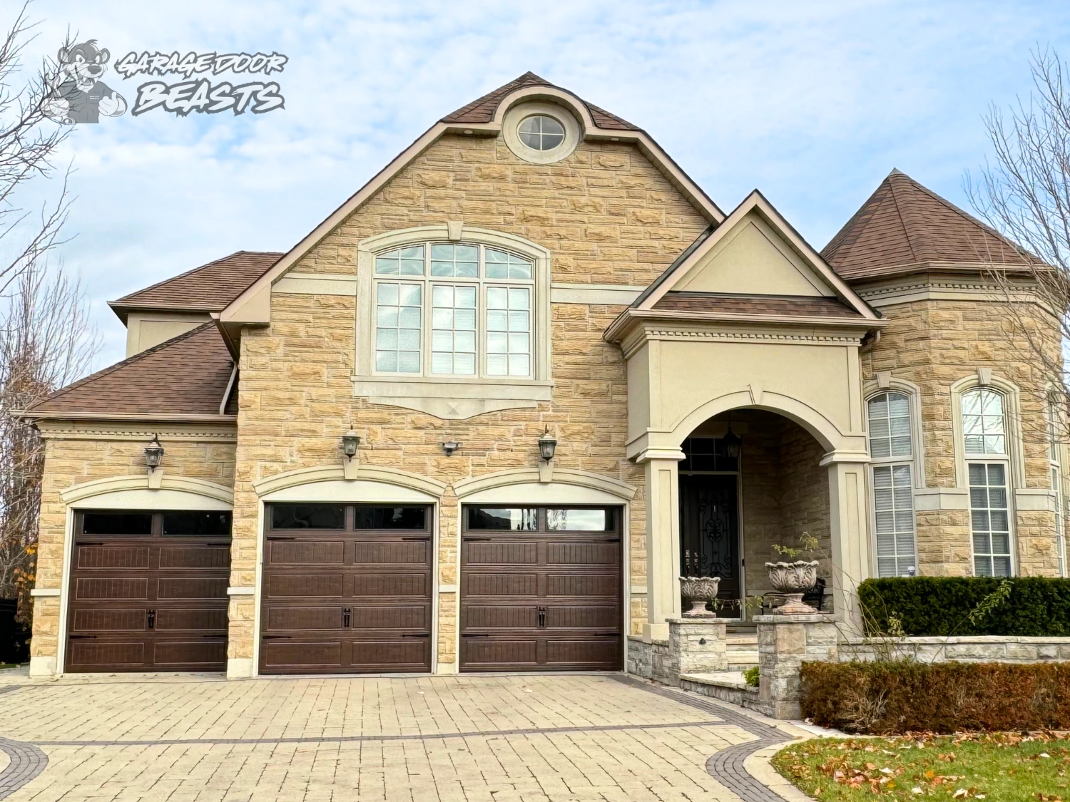 Woodgrain Carriage House Garage Doors